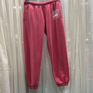 Roots Pink Joggers with Logo